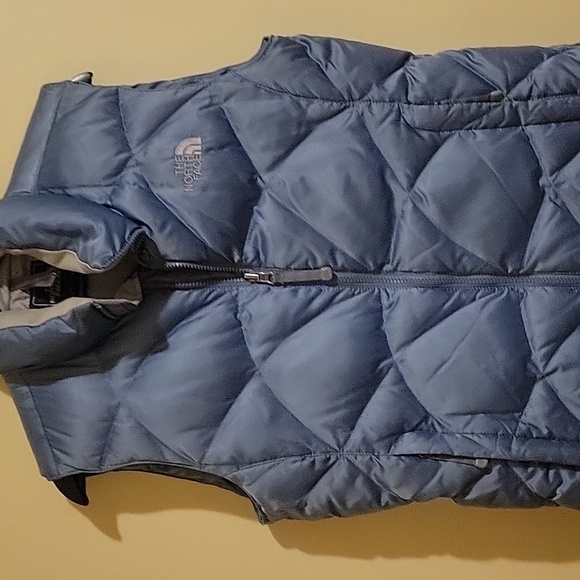 Ladies Blue Puffer THE NORTH FACE Vest - Picture 2 of 6